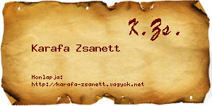 Karafa Zsanett névjegykártya